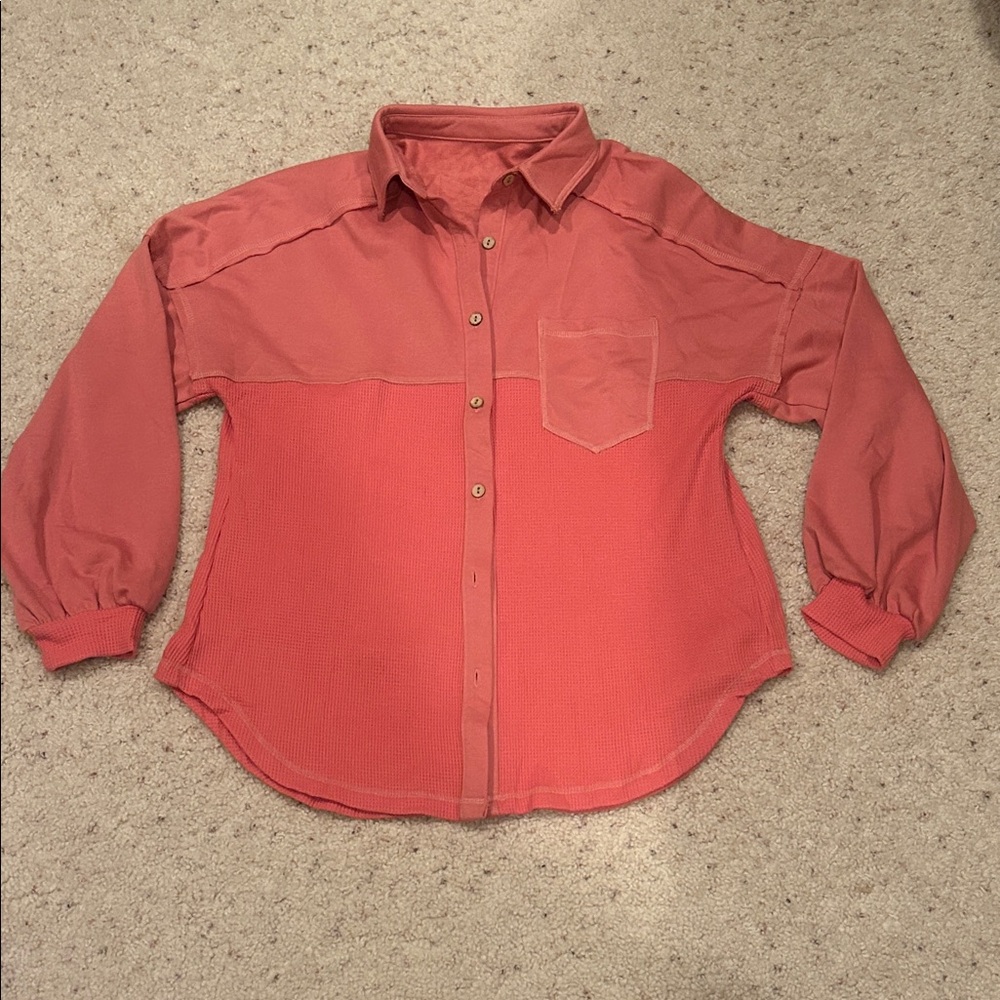 Pink shacket